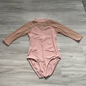 Class-In Pink Mesh Leotard